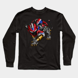 Honda CBR1000-RR Pantha Red & Blue Long Sleeve T-Shirt